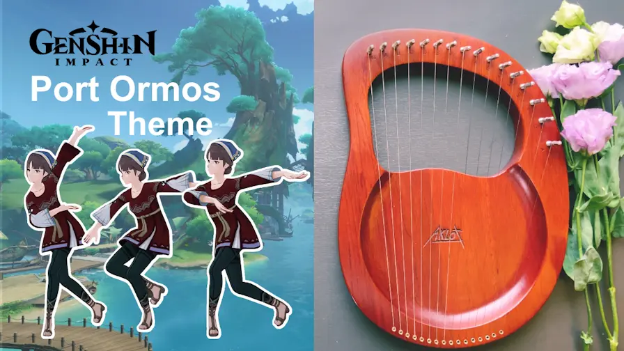 Golden Hour (JVKE) Lyre Harp Tutorial Learn Lyre Harp